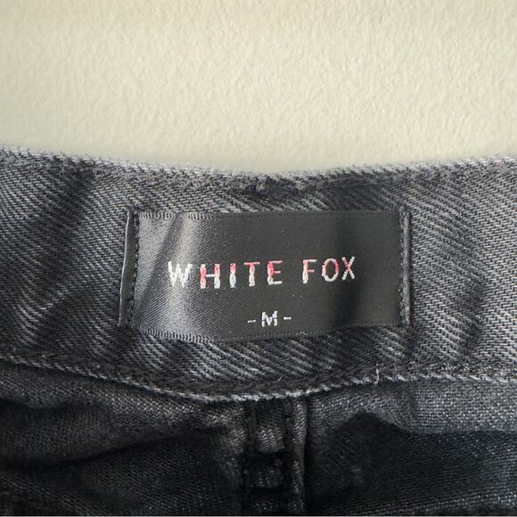 White Fox Stylish Straight Leg Jeans Black Denim Pants Dark Gray Charcoal casual - Picture 7 of 10